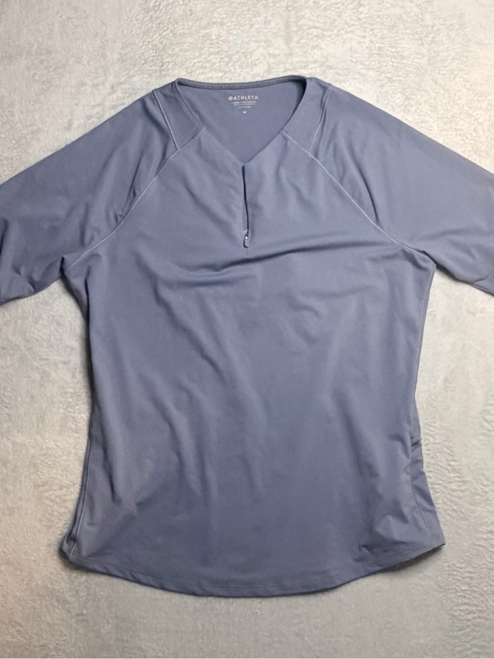 Athleta Women’s Slate Blue Long Sleeve V-Neck Performance Tee